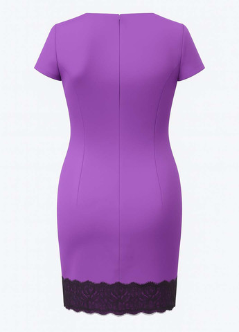 Фиолетовое кэжуал платье футляр Sassofono колор блок