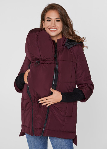 Сливовая демисезонная куртка 3в1 для беременных Lullababe