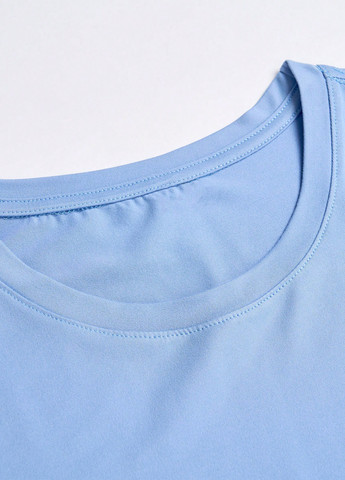 Светло-синий летний комплект (футболка, брюки) SHEIN