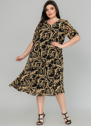 Черное кэжуал платье а-силуэт A'll Posa