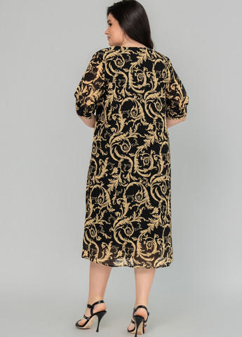 Черное кэжуал платье а-силуэт A'll Posa