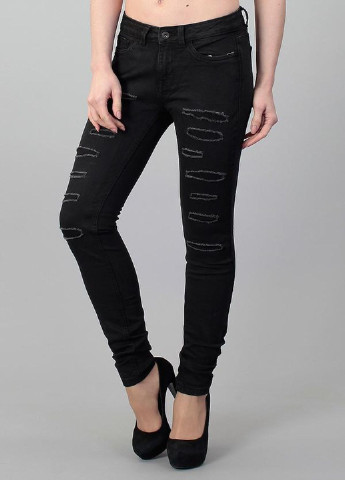 Черные джинсовые демисезонные брюки Tom Tailor
