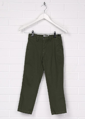 Темно-зеленые джинсовые демисезонные брюки зауженные Macchia