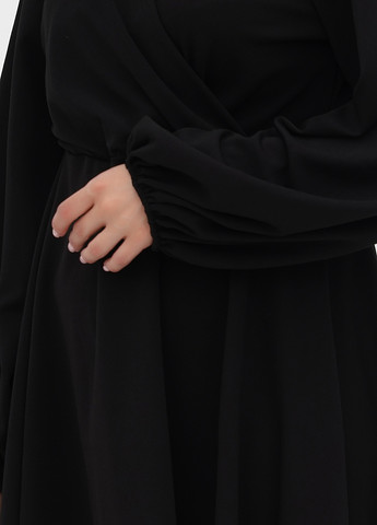 Чорна кежуал сукня кльош Boohoo однотонна