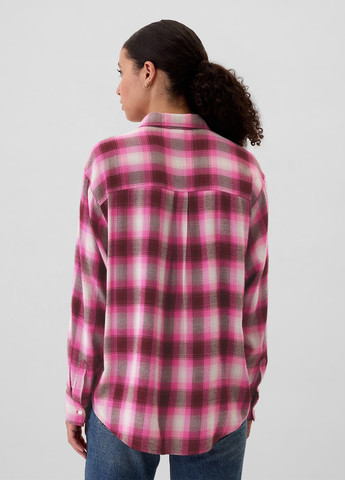 Розовая кэжуал рубашка в клетку Gap