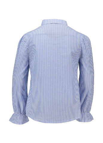 Голубой кэжуал рубашка в полоску Piazza Italia с длинным рукавом