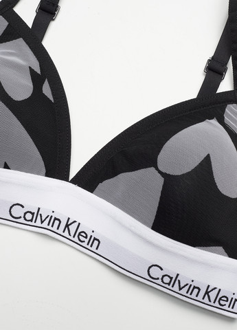 Чорний бралетт бюстгальтер Calvin Klein без кісточок поліестер