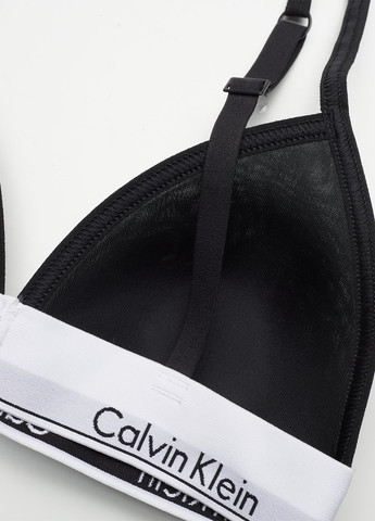 Чёрный бралетт бюстгальтер Calvin Klein без косточек полиэстер