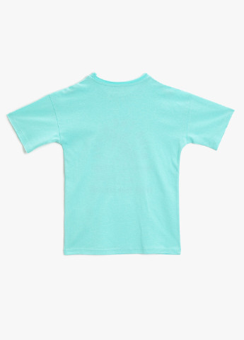 Светло-бирюзовая летняя футболка KOTON
