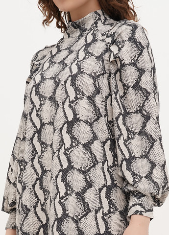 Комбинированное кэжуал платье а-силуэт Monki змеиный