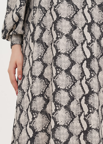 Комбинированное кэжуал платье а-силуэт Monki змеиный