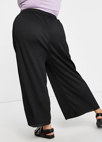 Черные кэжуал демисезонные палаццо брюки Asos