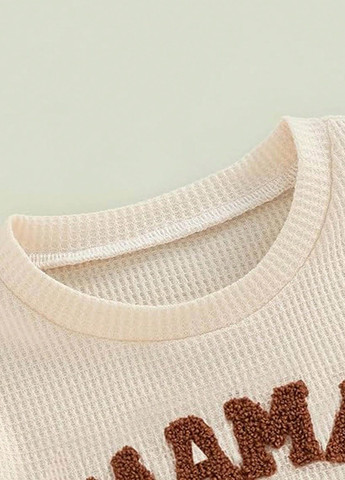 Кремовий літній костюм (футболка, шорти) з шортами SHEIN