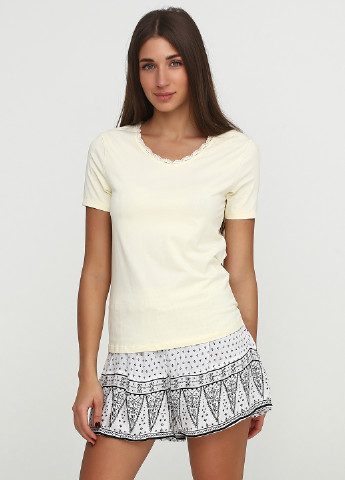 Лимонная летняя футболка с коротким рукавом Women'secret