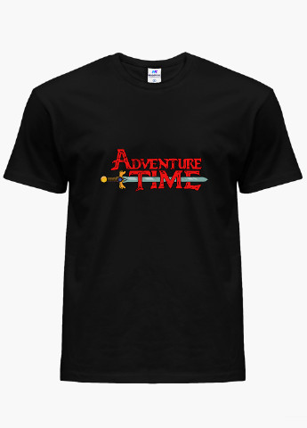 Черная демисезонная футболка детская время приключений (adventure time)(9224-1582) MobiPrint