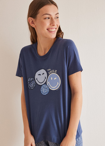 Синяя домашняя футболка Women'secret