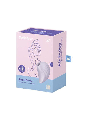 Вакуумный клиторальный стимулятор с вибрацией Pearl Diver Violet Satisfyer (254150969)