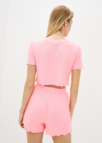 Кислотно-рожева всесезон піжама (топ, шорти) топ + шорти Kari Shop Atelier