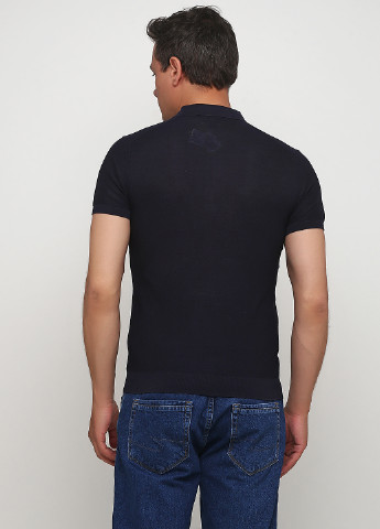 Темно-синяя футболка-поло для мужчин H&M однотонная