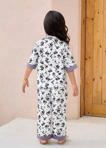 Белая всесезон пижама (рубашка, брюки) рубашка + брюки SHEIN