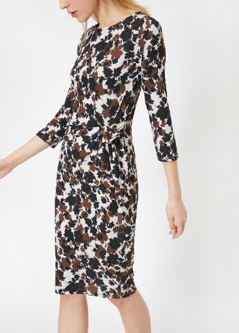 Комбинированное кэжуал платье футляр KOTON с цветочным принтом