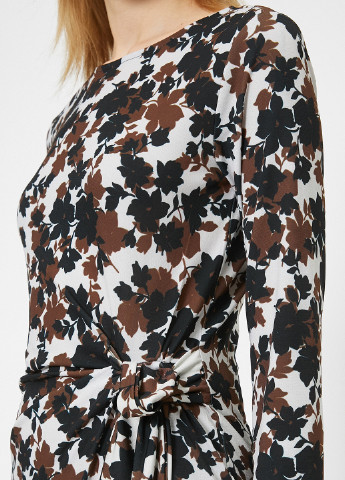 Комбинированное кэжуал платье футляр KOTON с цветочным принтом