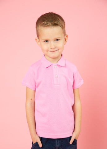 Розовая детская футболка-футболка поло детская TvoePolo однотонная