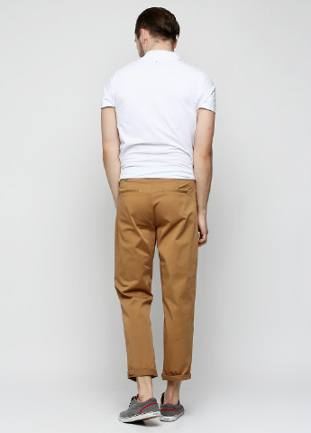 Коричневые кэжуал демисезонные прямые брюки Zara