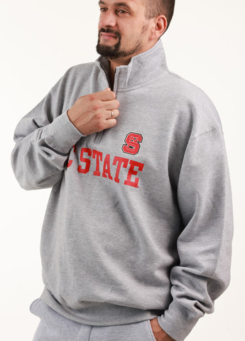 Сірий світшот Blue 84 меланж без декору (359854757)