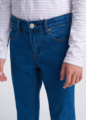 Темно-голубые демисезонные зауженные брюки SELA
