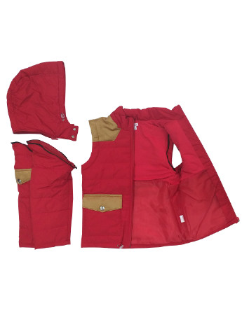 Красная демисезонная куртка-жилет Деньчик