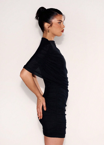 Чорна кежуал сукня футляр SHEIN однотонна