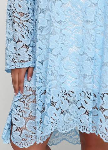 Блакитна кежуал сукня Made in Italy однотонна