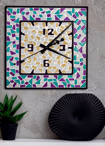 Стеклянная мозаика Square clock Часы (квадратные) MA4002 Mosaaro (253875998)