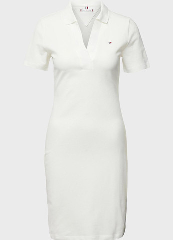 Молочна кежуал сукня поло Tommy Hilfiger однотонна