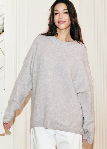 Сіро-бежевий зимовий светр джемпер Gepur