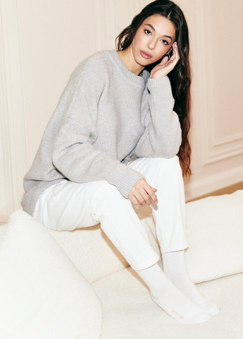 Сіро-бежевий зимовий светр джемпер Gepur