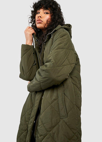 Оливкова (хакі) демісезонна куртка Boohoo