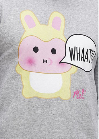 Светло-серый свитшот Hanes рисунок без декора (361960125)