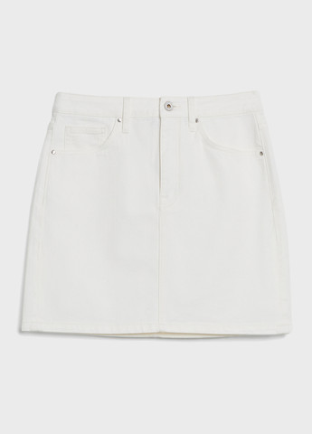 Белая джинсовая однотонная юбка Gant карандаш