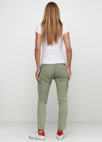 Зеленые кэжуал демисезонные зауженные брюки Fifty Four