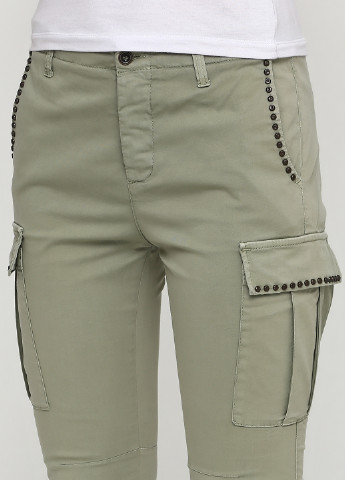Зеленые кэжуал демисезонные зауженные брюки Fifty Four
