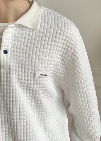 Белая футболка-поло для мужчин SHEIN однотонная