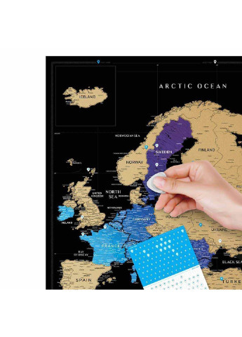 Скретч карта Європи "Travel Map Black Europe" (рама) 1DEA.me (254288730)