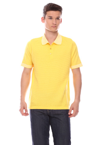 Желтая футболка-поло для мужчин Van Cliff однотонная