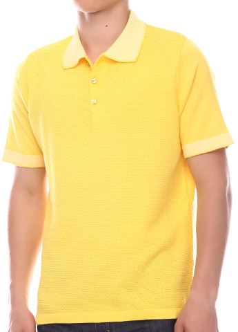 Желтая футболка-поло для мужчин Van Cliff однотонная