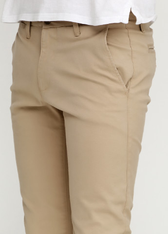 Бежевые кэжуал демисезонные прямые брюки Gap