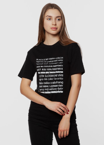 Чорна літня футболка жіноча Arber T-shirt W Overs WF8