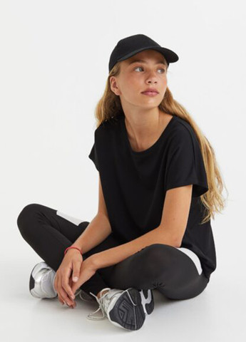 Черный демисезонный комплект (леггинсы, футболка) H&M
