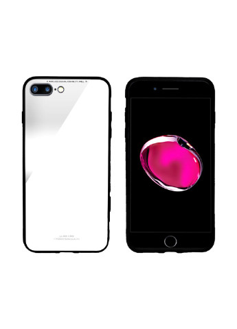 Чехол (Real Glass) для (белый) Intaleo apple iphone 8 plus (181938466)